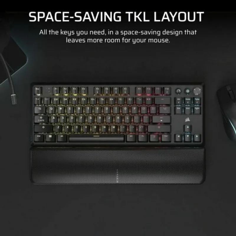 Wireless Keyboard Corsair CH-914901E-ES Black Spanish Qwerty