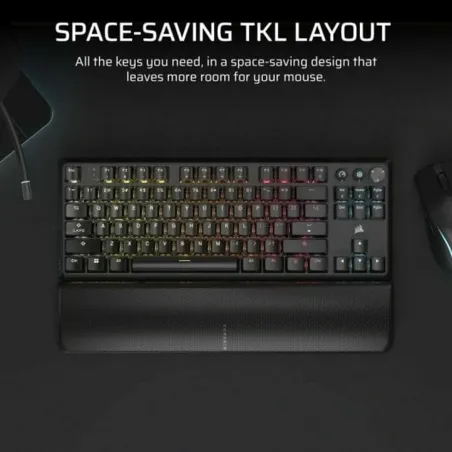 Wireless Keyboard Corsair CH-914901E-ES Black Spanish Qwerty