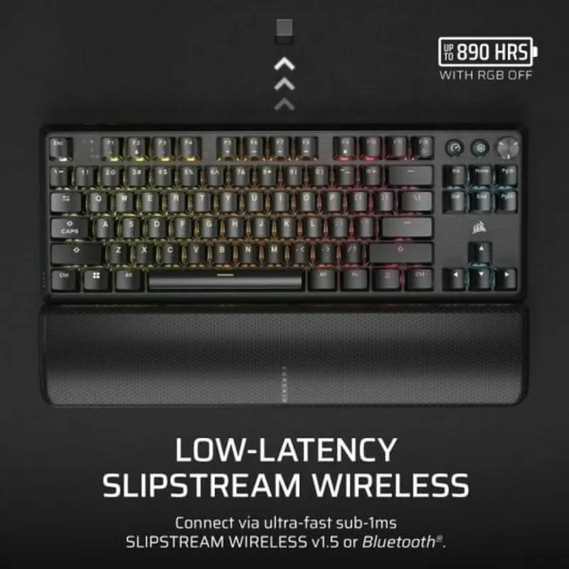 Wireless Keyboard Corsair CH-914901E-ES Black Spanish Qwerty