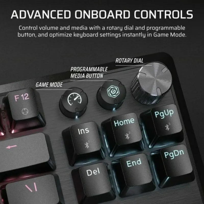 Wireless Keyboard Corsair CH-914901E-ES Black Spanish Qwerty