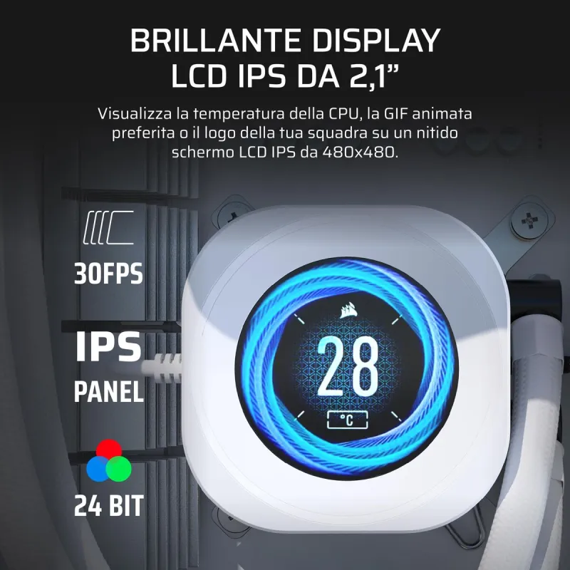 Šķidruma dzesēšanas komplekts Corsair Nautilus 240 RS LCD
