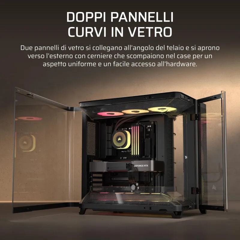 ATX pusiau bokšto tipo korpusas Corsair CC-9011318-WW Juoda