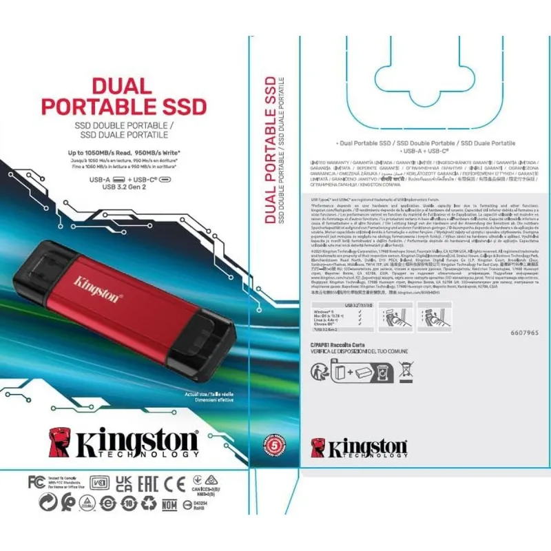Ulkoinen kovalevy Kingston SPSD/2TB Musta 2 TB SSD