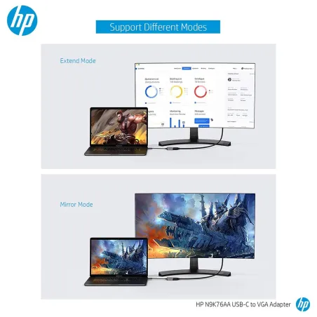 Адаптер USB-C—VGA HP N9K76AA
