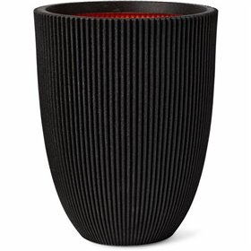 Planter Capi Europe Black Plastic Circular