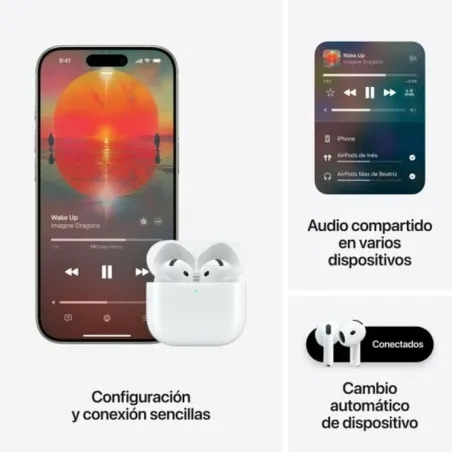 Bluetooth-korvakuulokkeet Apple AirPods 4 Valkoinen