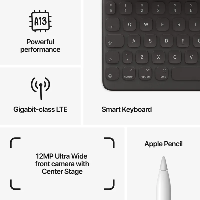 Planšete Apple Ipad 2021 10,2" Hexa Core A13 3 GB RAM 64 GB Pelēks