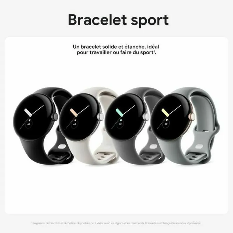 Viedpulkstenis Google Pixel Watch Melns 1,2" 1,6"
