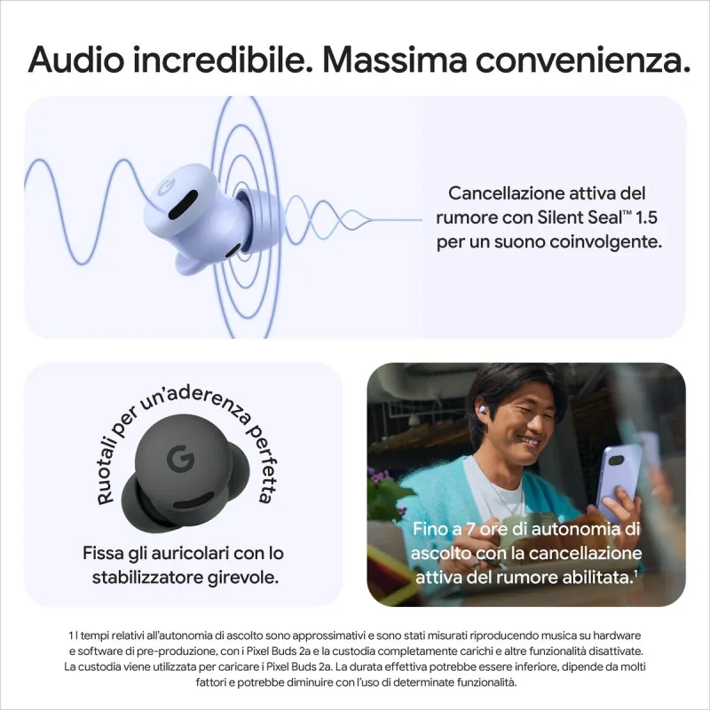 Kõrvaklapid Google Pixel Buds 2a Lilla