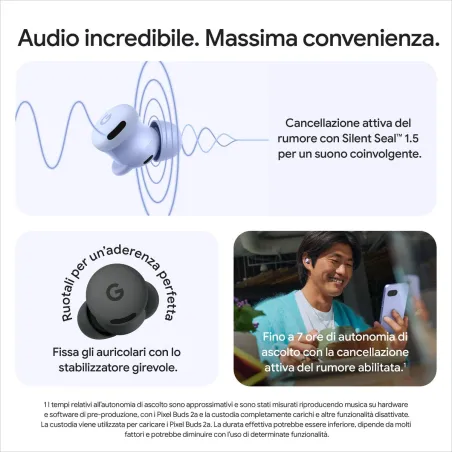 Austiņas Google Pixel Buds 2a Violets
