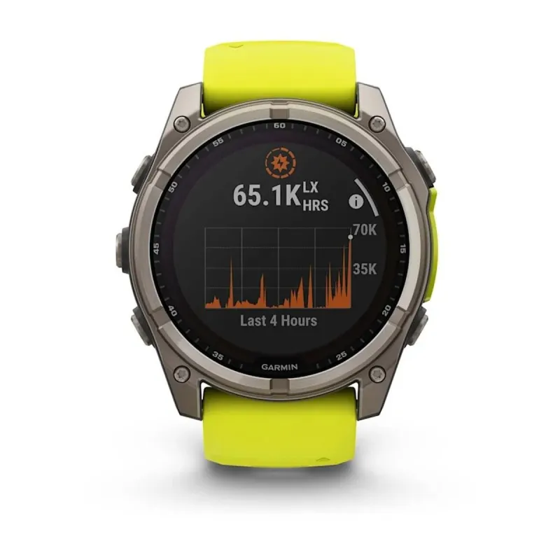 Viedpulkstenis Garmin Fénix 8 Solar Dzeltens 1,4" Ø 50 mm
