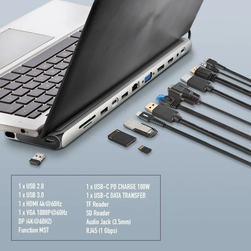 Dockstation NGS WONDERDOCK12PRO Grey Silver