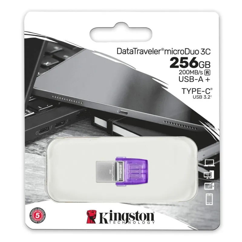 USB stick Kingston microDuo 3C Violet 256 GB
