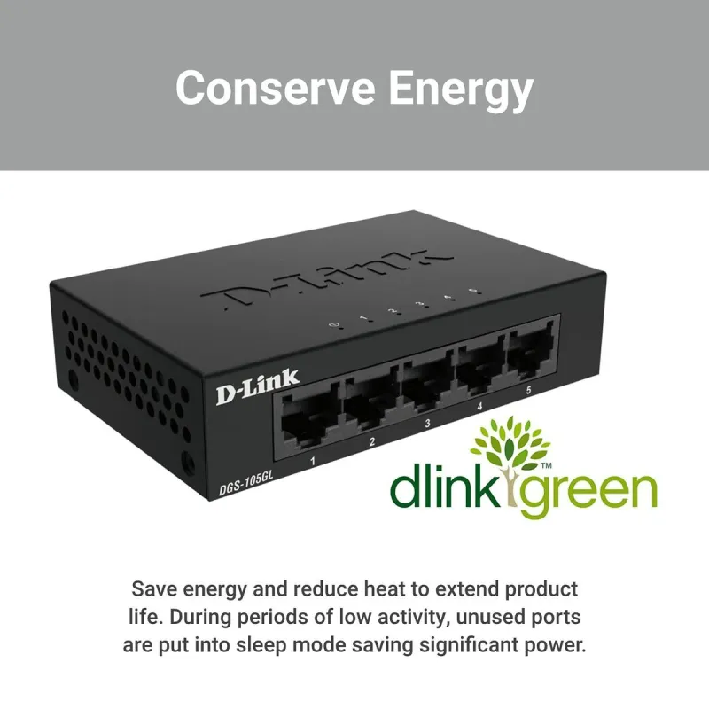 Galda Virsmas Slēdzis D-Link DGS-105GL/E