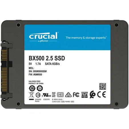 Жесткий диск Crucial BX500 SSD 500 MB/s-540 MB/s