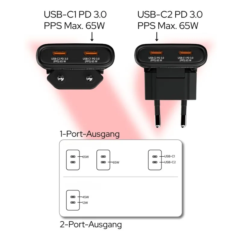 USB Kabelis Verbatim 32354 Melns 65 W