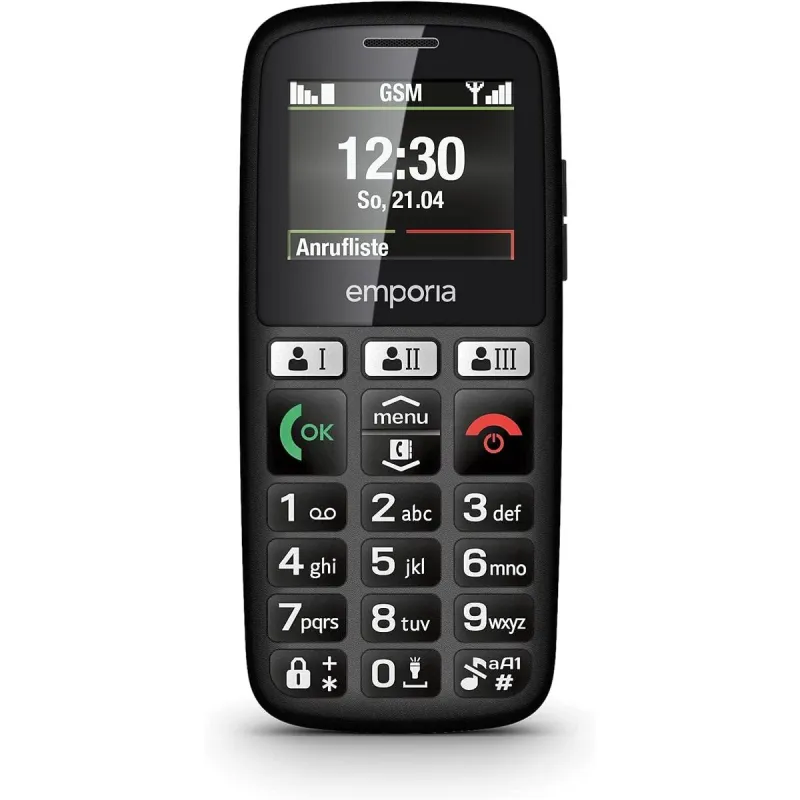 Mobile telephone for older adults emporia HAPPY E30.v3 Black