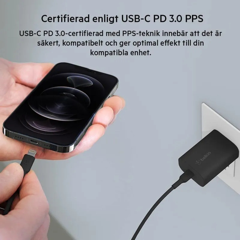 Sienas Lādētājs Belkin WCA004vfBK 25 W Melns