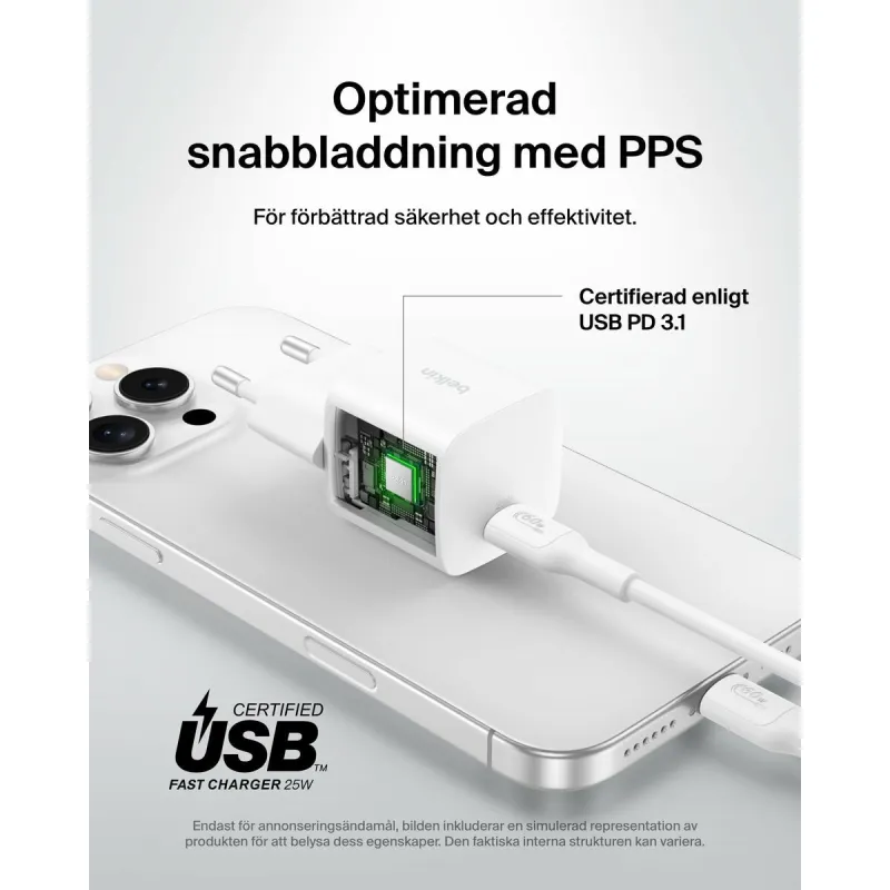 USB uz Lightning Kabelis Belkin WCA012KQWH Balts