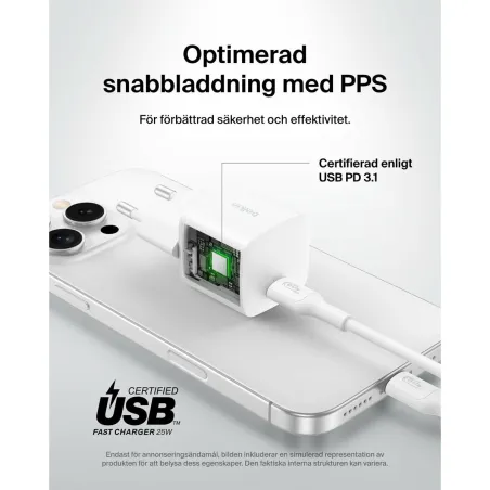 USB - Lightning kaapeli Belkin WCA012KQWH Valkoinen