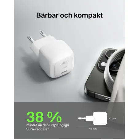 Seinalaadija Belkin WCA008KQ1MWH-B6 Valge 30 W