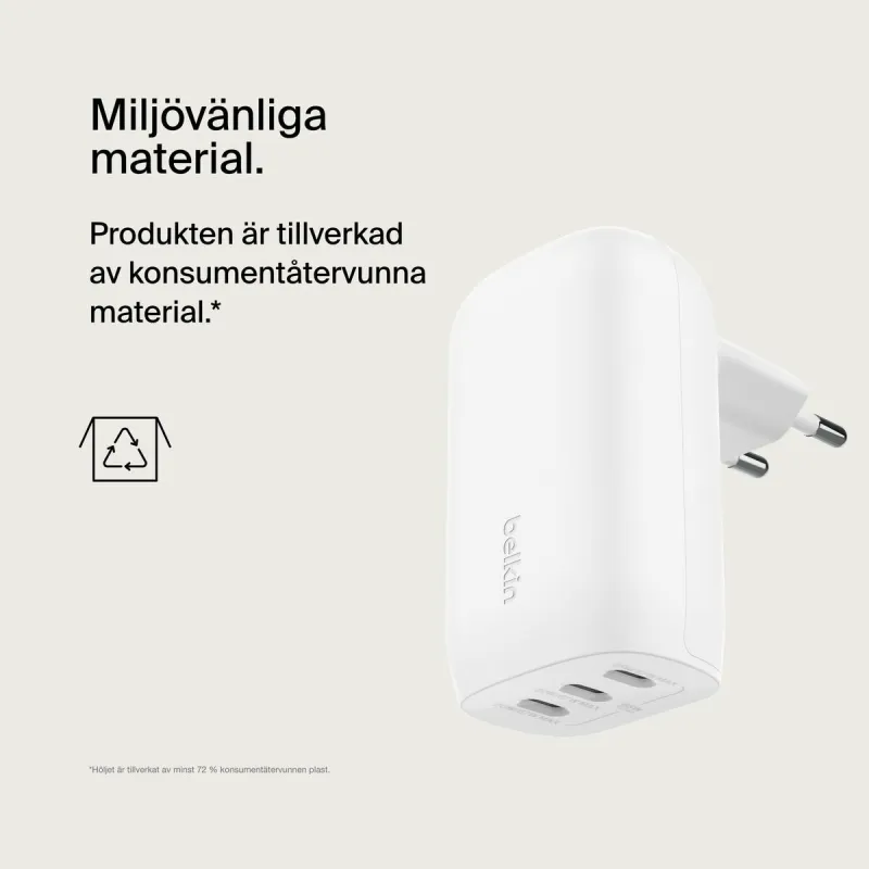 Wall Charger Belkin WCC002CFWH White