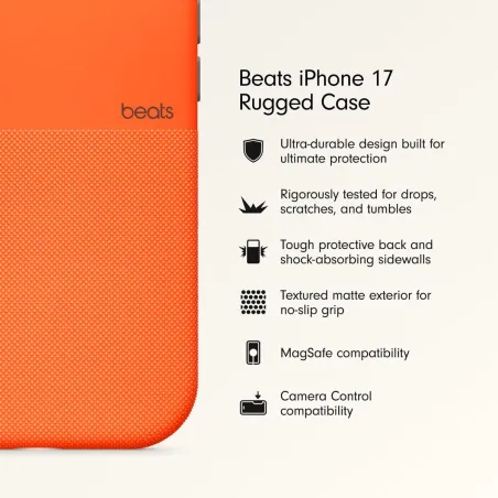 Pārvietojams Pārsegs Apple iPhone 17 Oranžs