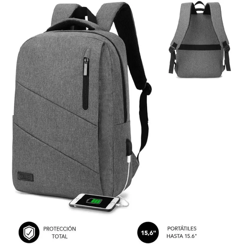 Laptop Backpack Subblim SUBBLIM Grey