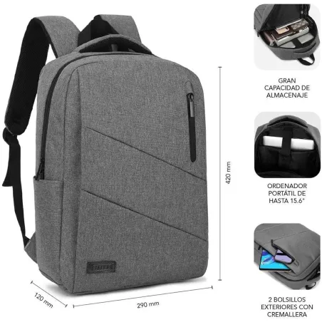 Laptop Backpack Subblim SUBBLIM Grey