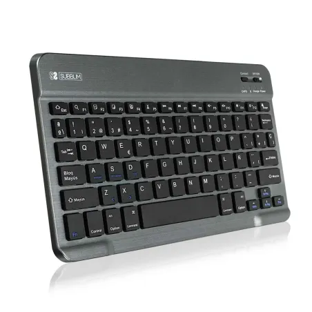 Planšetdatora un Klaviatūras Vāks Subblim SUB-KT2-BT0002 Pelēks Spāņu Qwerty Bluetooth