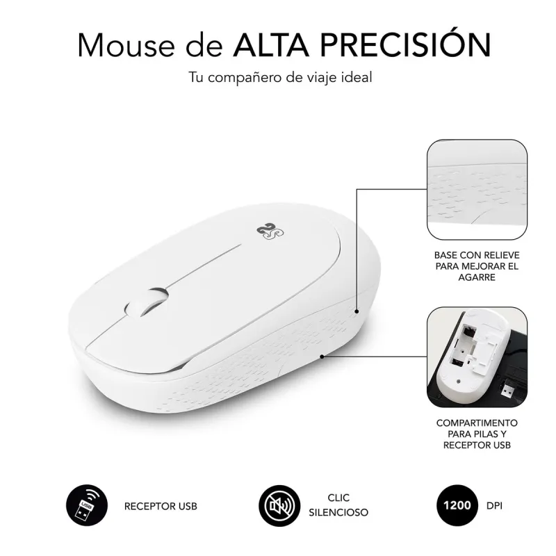 Pelės Kilimėlis Subblim XL + WIRELESS MOUSE Purpurinis