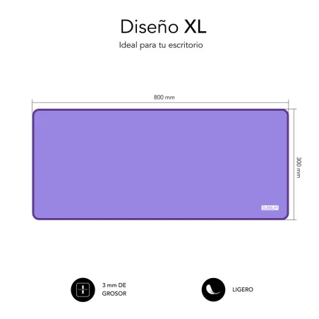Pelės Kilimėlis Subblim XL + WIRELESS MOUSE Purpurinis