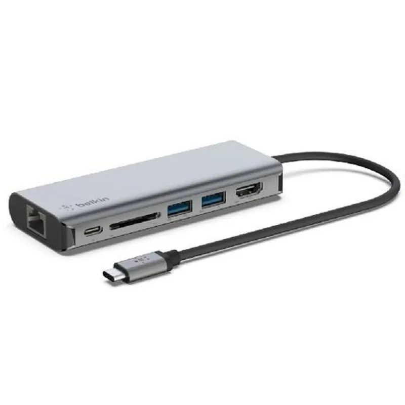 USB šakotuvas Belkin AVC008BTSGY Sidabras