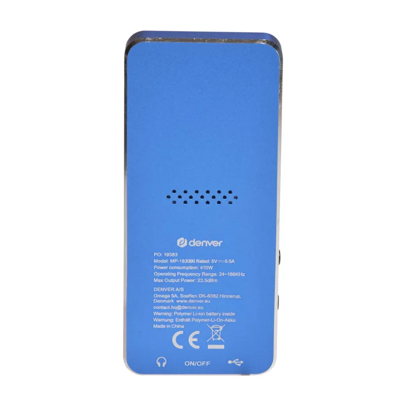 MP4-soitin Denver Electronics MP-1830BU 1,8" Bluetooth Sininen