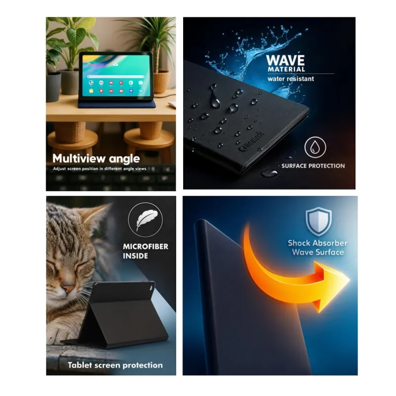Tablet cover Silver HT 112011740199 Black