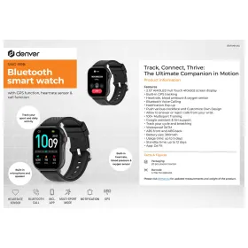 Smartwatch Denver Electronics SWG-159B Black 1,3'' 45 mm