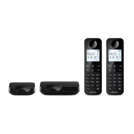 Langaton puhelin Philips D2702 DUO Musta 2 osaa