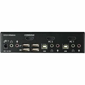 KVM komutatorius Startech SV231HDMIUA FHD HDMI USB Juoda