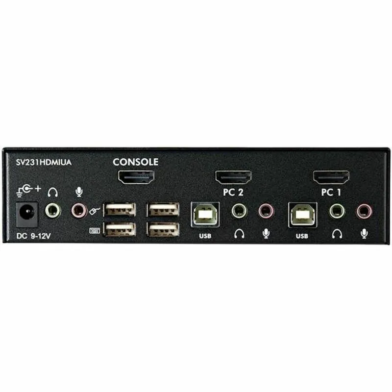 KVM-kytkin Startech SV231HDMIUA FHD HDMI USB Musta