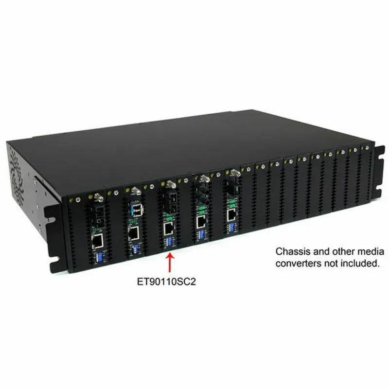 Мультимодальный медиа-конвертер Startech ET90110SC2 Чёрный
