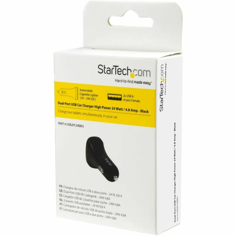 Automobilinis įkroviklis Startech USB2PCARBKS