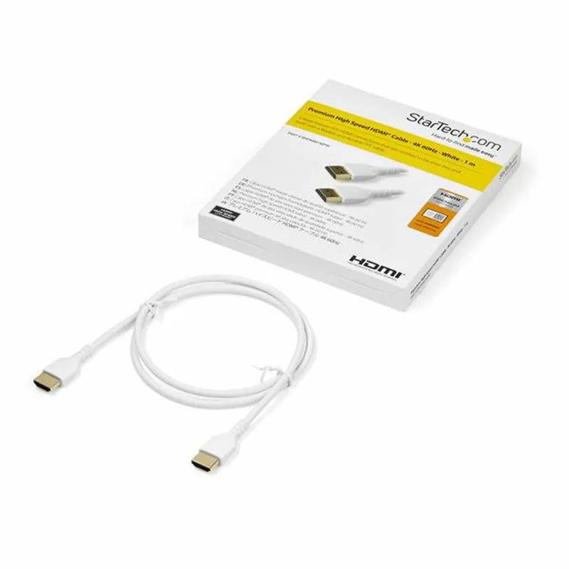 Кабель HDMI Startech RHDMM1MPW            4K Ultra HD 1 m Белый