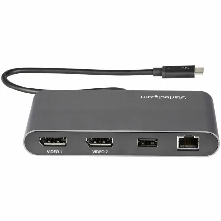 Pastiprinātāji Startech TB3DKM2DPL 4K Ultra HD Pelēks