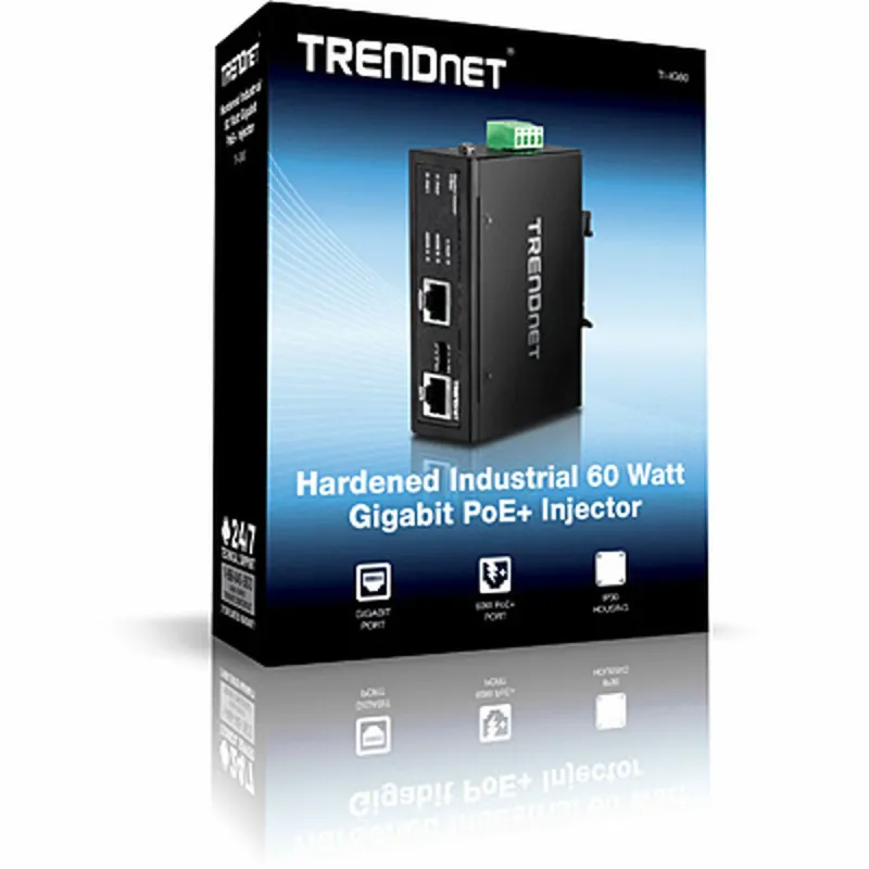 PoE Pihusti Trendnet TI-IG60 1000 Mbit/s Must