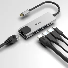 USB Centrmezgls C D-Link DUB-M520 Melns 60 W