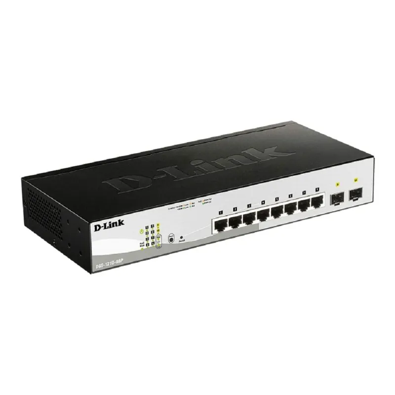 Slēdzis D-Link DGS-1210-08P/E Gigabit Ethernet x 8