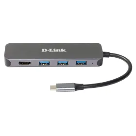 USB-разветвитель D-Link DUB-2333 Серый 60 W