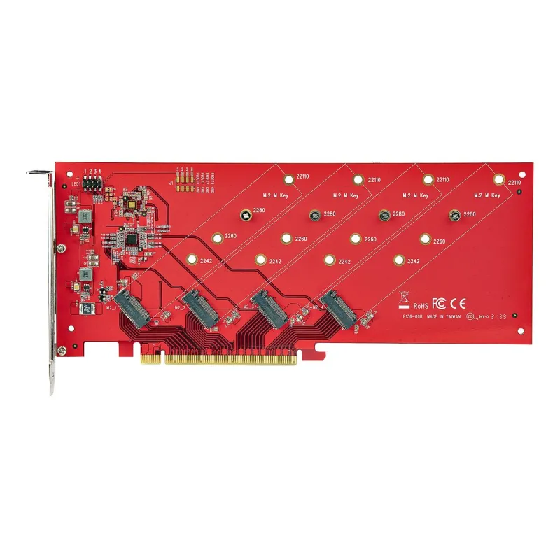 PCI korta Startech QUAD-M2-PCIE-CARD-B