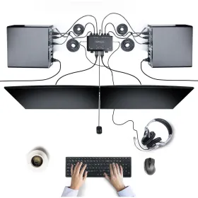 KVM komutatorius Startech C2-DH46-UA2-CBL-KVM 1,5 m