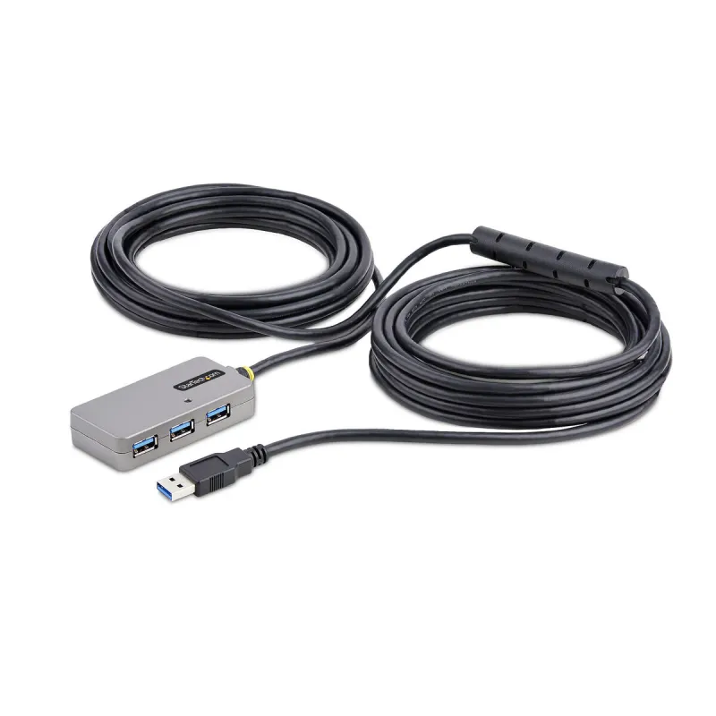 USB šakotuvas Startech U01043-USB-EXTENDER Juoda Sidabras